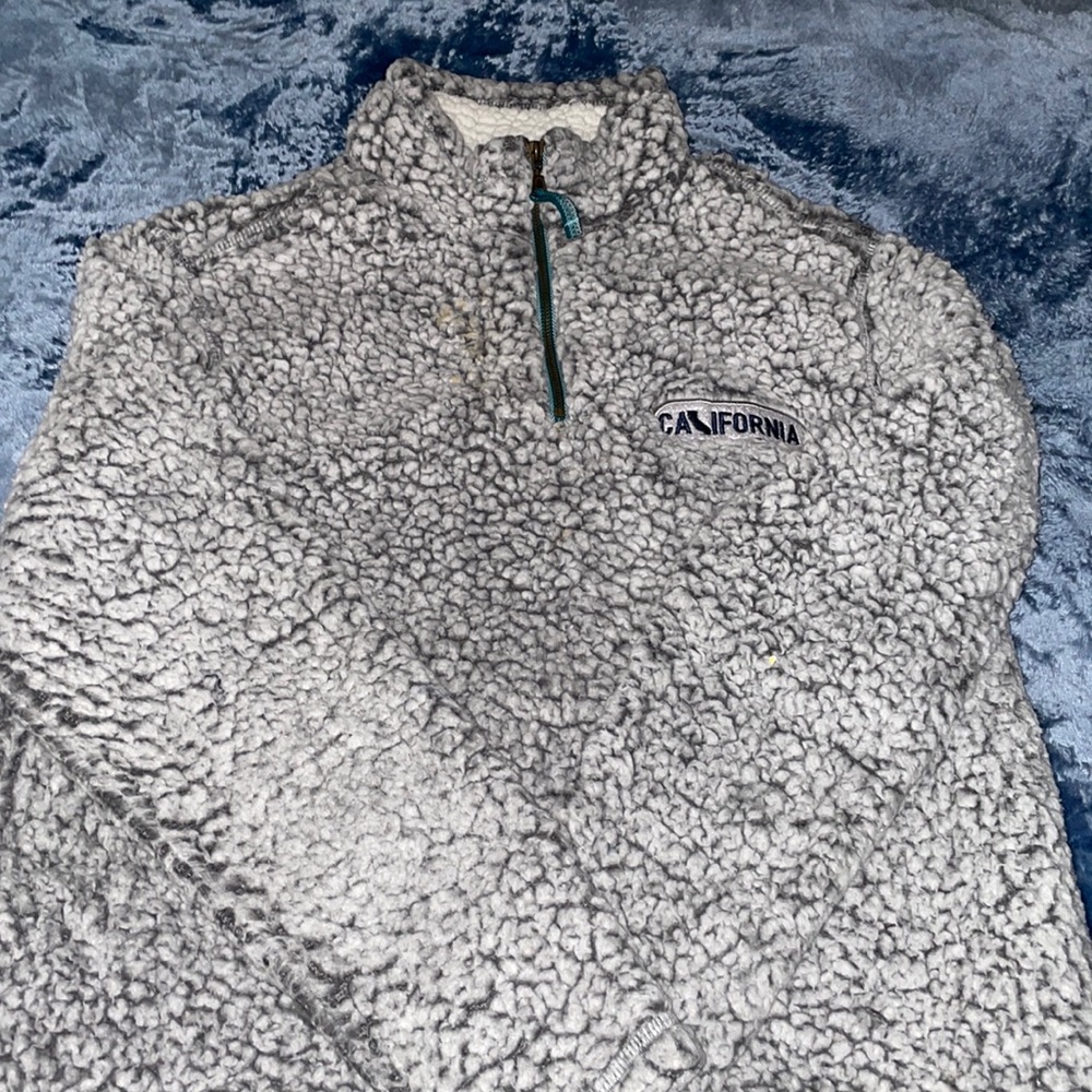 comfy, fuzzy, furry Sherpa California jacket!! Perfect for the cold!